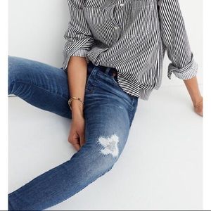 MADEWELL high waisted skinny jeans in Allegra wash